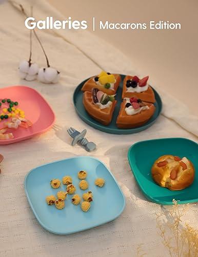 BABELIO Powerful Suction Plates for Baby and Toddler, 100% Food Grand Silicone, Divided, BPA Free, Microwave & Dishwasher Safe, Stay Put, 3 Pack - Jamouz