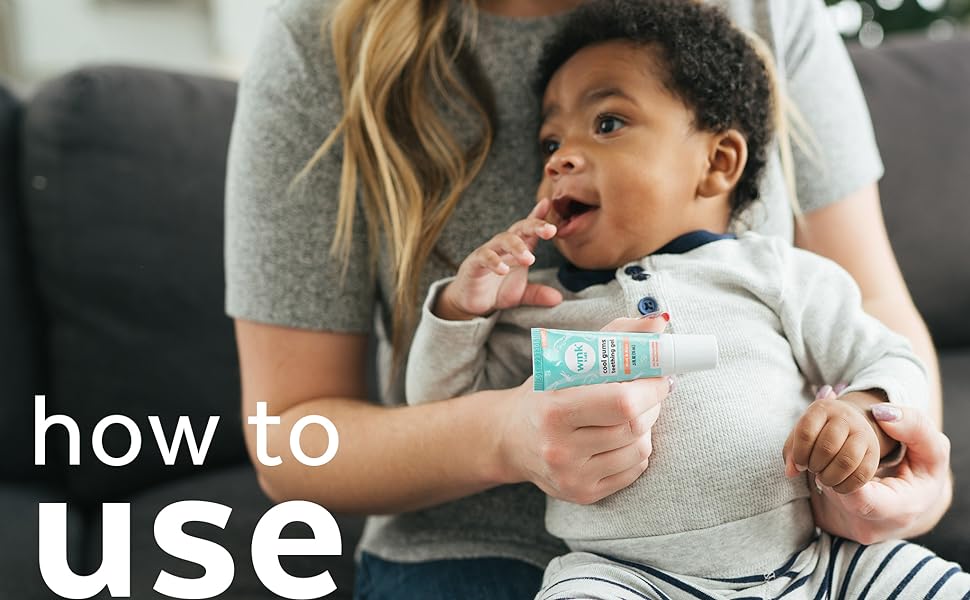 Wink Naturals teething gel how to use for your baby sooth teething pain