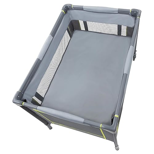 Baby Trend Portable Playard with Bassinet, Twinkle Lime - Jamouz