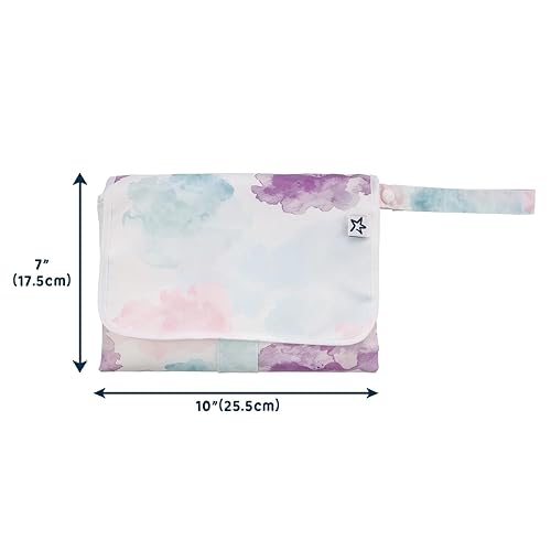 Tiny Twinkle Portable Diaper Changing Pad, Foldable Waterproof Baby Change Pad for Newborn Girl & Boy with Smart Wipes Pocket (Beige Checkers) - Jamouz