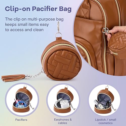 RUVALINO Diaper Bag Backpack, Multifunction Travel Pack Maternity Baby Changing Bags, Large Capacity, Waterproof, Black - Jamouz