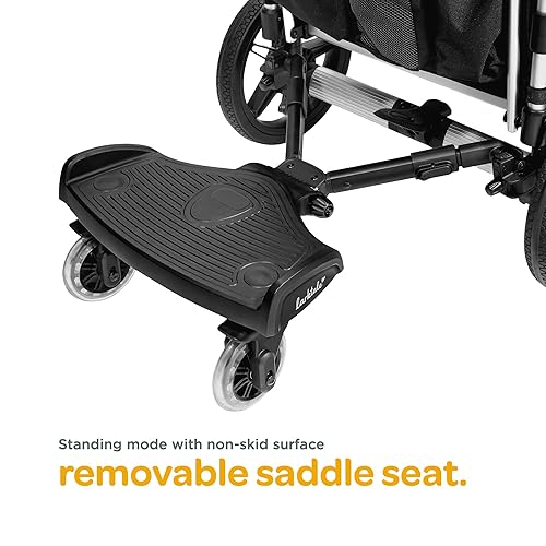 Larktale 2-in-1 Ride-Along Stroller Board | Universal Stroller Board with Sitting and Standing Configurations | Extra Space for an Extra Kid on Your Stroller | Fits Most Single and Double Strollers - Jamouz
