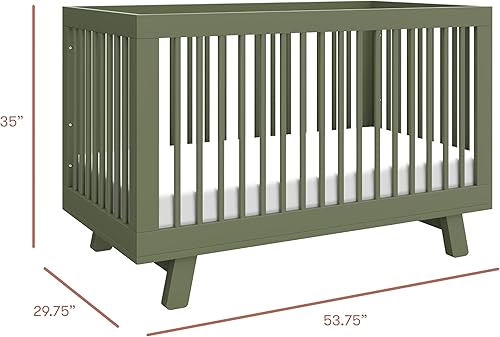 babyletto Hudson 3-in-1 Convertible Baby Crib with Toddler Bed & Daybed Conversion - Easy to Assemble - GREENGUARD Gold Certified w/ 4 Adjustable Mattress Heights - Natural - Jamouz