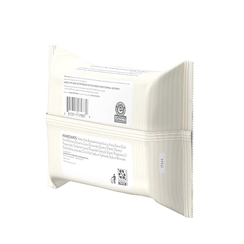 Aveeno Baby Hand & Face Cleansing & Moisturizing Wipes with Oat Extract and Aloe, Fragrance-Free Wipes for Sensitive Skin, Free of Sulfates, Alcohol, Parabens, and Dyes, 25 ct (Pack of 4) - Jamouz