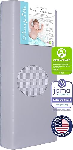 Starbright Breathable Fiber Crib and Toddler Mattress, Greenguard Gold Certified, Periwinkle - Jamouz