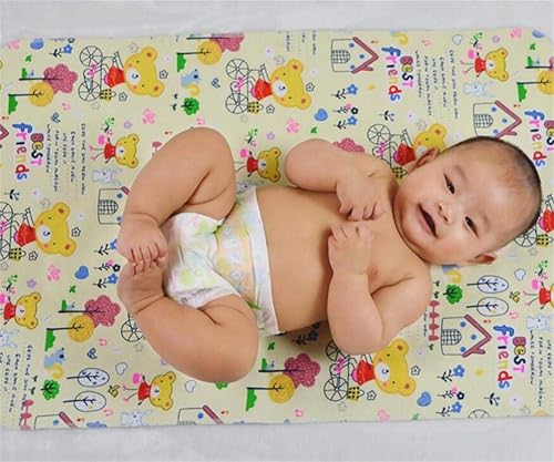 4pcs Pack Monvecle Baby Infant Cotton Waterproof Changing Pads Washable Resuable Diapers Liners Mats Small 18'x12' - Jamouz