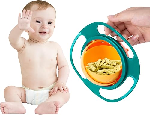 Berry President Magic Bowl 360 Degree Rotation Spill Resistant Gyro Bowl with Lid For Toddler Baby Kids Childre (Pink) - Jamouz