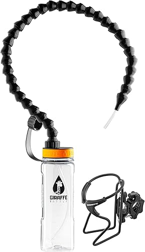 Tower Hands Free Drinking System, Clear Tritan Bottle, with Round Tube Mounted Bottle Holder (length 25 in / 63 cm) - Jamouz