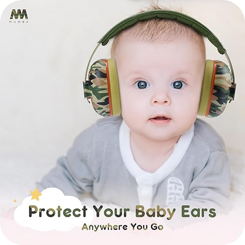Mumba Baby Ear Protection Noise Cancelling Headphones for Babies and Toddlers Baby Earmuffs - Ages 3-24+ Months - Jamouz