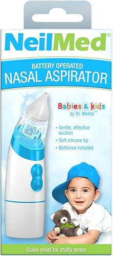 NeilMed Aspirator - Battery Operated Nasal Aspirator for Babies & Kids - Jamouz