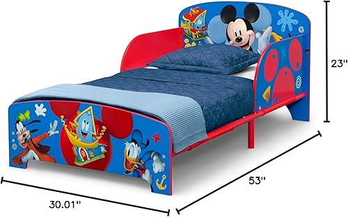 Delta Children - Nick Jr. PAW Patrol Wood and Metal Toddler Bed, Blue - Jamouz