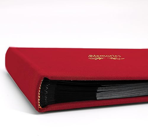 Holoary Small 4x6 Photo Album, Linen Hard Cover, Holds 50 Photos, Black Page Traditional Book Bound, Mini Brag Book Baby Album, Ideal For Wedding, Family Pictures, Gifts, Anniversary (Sky blue) - Jamouz