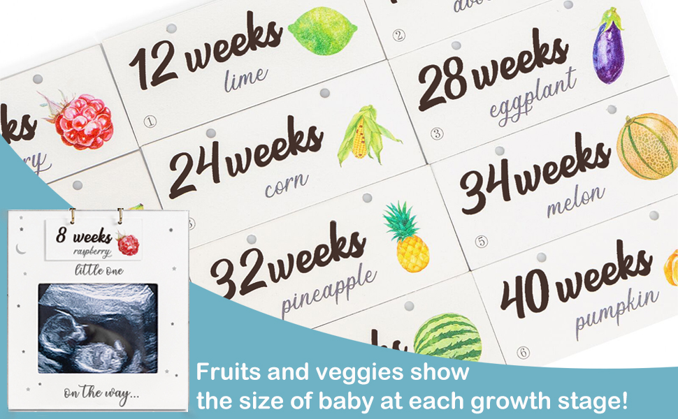 sonogram picture ultrasound pregnancy milestone baby belly bump prop 1st weekly fruit vegetable