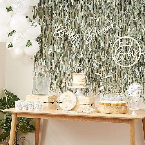 Ginger Ray Botanical Baby Shower Advice Cards & Keepsake Box, standard size, Wood - Jamouz