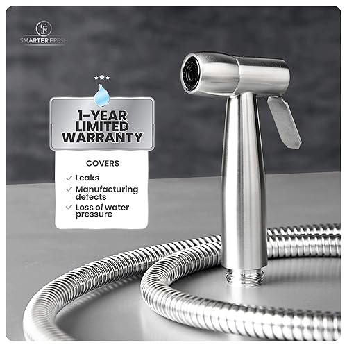 Easy-Install Cloth Diaper Sprayer for Toilets – Luxury Handheld Bidet Attachment – Multi-Use Toilet Faucet with Simple Pressure Control (Curved Sprayhead) - Jamouz