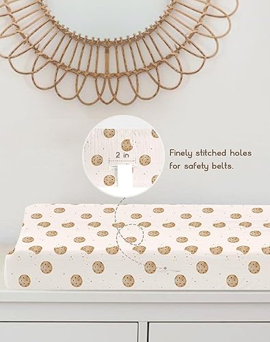 Changing Pad Cover for Baby Boy Girl 2 Pack, Muslin Changing Table Pad Covers with Boho Style, Neutral Nursery Bedding Essentials Soft and Breathable(Dusty Rose & Flower-A) - Jamouz