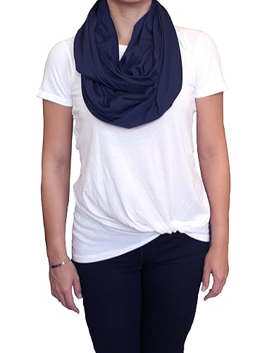 LK Baby 2pk Infinity Nursing Scarf Breastfeeding Cover Ultra Soft (Grey/Navy) - Jamouz