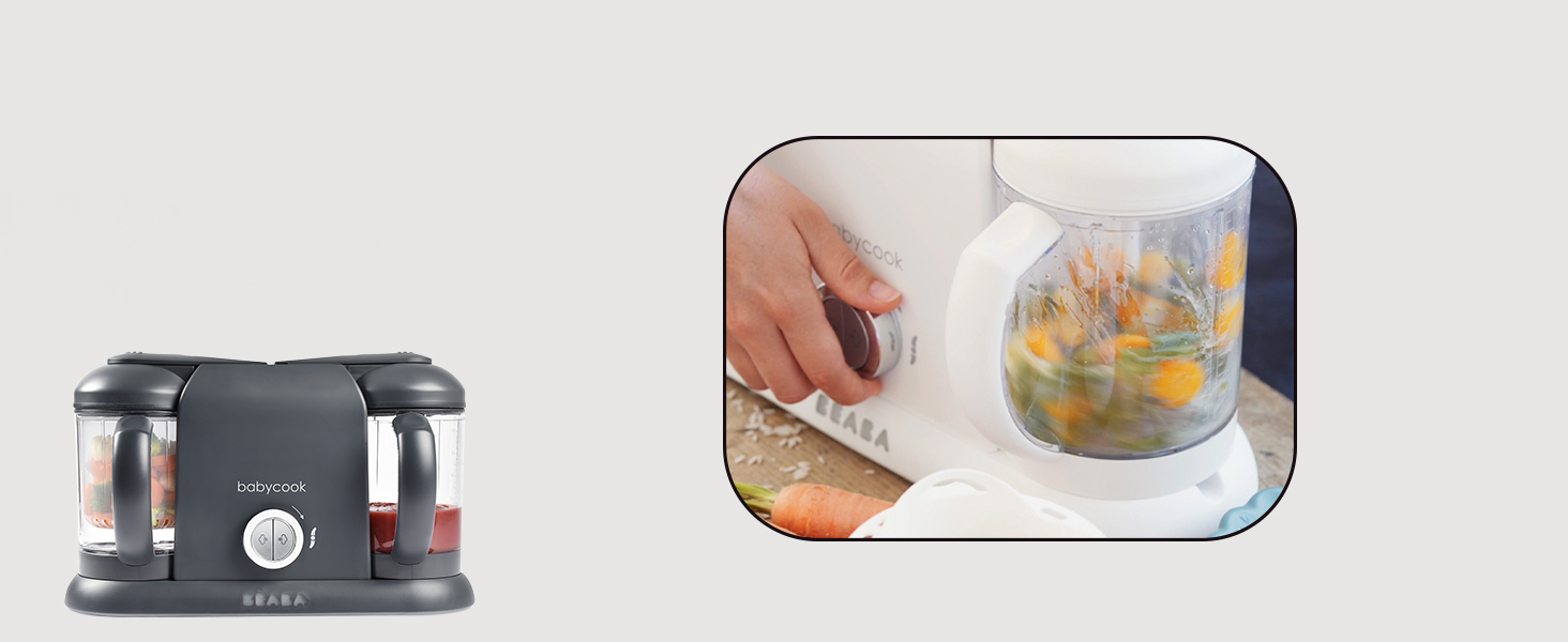 freshly steamed food blending