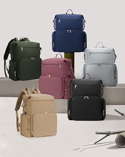 CEI-CEI Neoprene Diaper Bag Backpack with Changing Pad, Large Newborn Baby Maternity Bags Travel Tote with Insulated Pockets (Black) - Jamouz