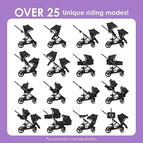 Baby Trend Morph Single to Double Modular Stroller, Dash Black - Jamouz