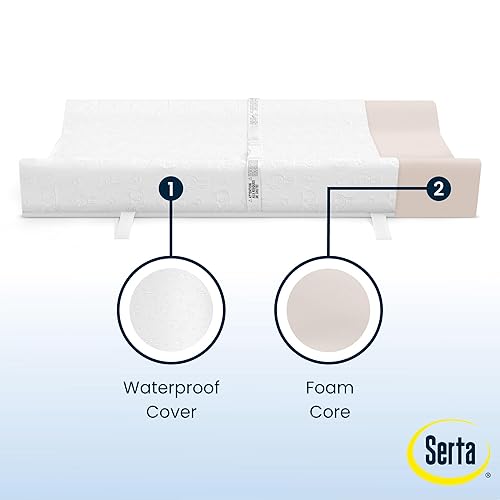 Serta Foam Contoured Changing Pad with Waterproof Cover - Jamouz