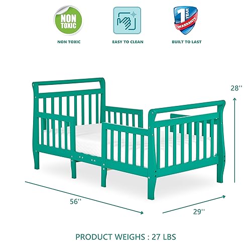 Emma 3-In-1 Convertible Toddler Bed In Fuschia Pink, Converts To Two Chairs And-Table, Low To Floor Design, JPMA Certified, Non-Toxic Finishes, Safety Rails - Jamouz