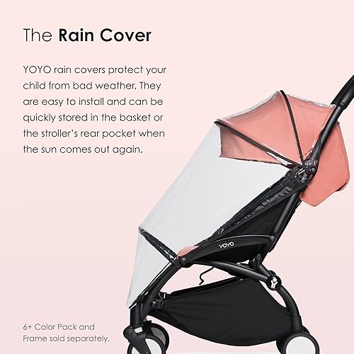 BABYZEN YOYO Rain Cover for 6+ Color Pack - Protect Baby from Bad Weather - Easy to Install & Store - Includes Storage Bag - Jamouz