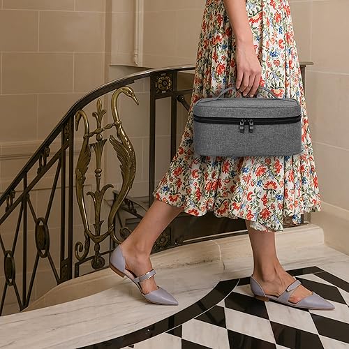 BAFASO Wearable Breast Pump Bag Compatible with Elvie and Momcozy Breast Pump, Case for Wearable Breast Pump and Extra Parts (Patent Pending), Gray - Jamouz