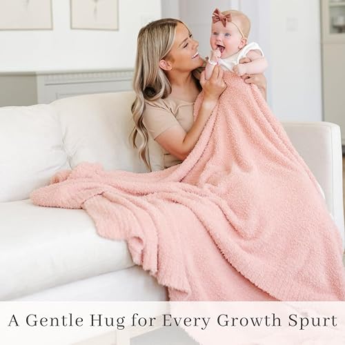 SARANONI Bamboni Luxury Baby Blanket | Plush Blanket for Infant Boys & Girls | Receiving Blanket 30” x 40” | Sky Blue - Jamouz