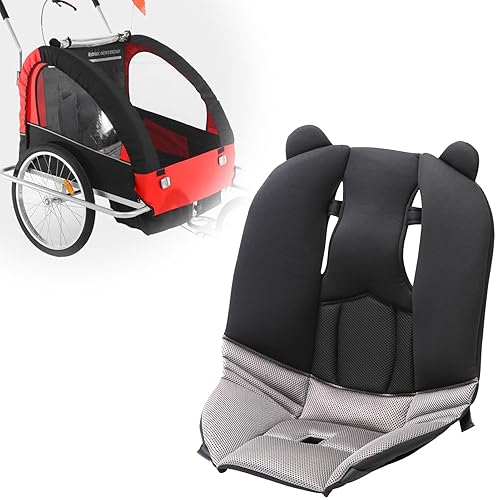 Baby Trailer Insert - Breathable 3D Mesh Comfort Cushion for Strollers; Adjustable Reclining Positions; Includes Shoulder and Crotch Pads - Jamouz