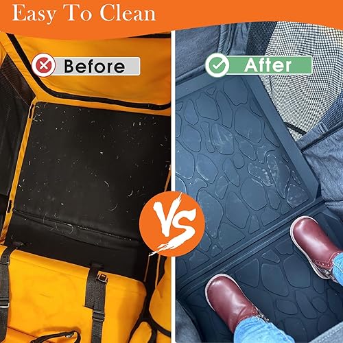 All Weather Silicone Stroller Wagon Mat - Waterproof Protective Liner for Sand, Dirt, Mud & Rain - Compatible with W4 Models - 33.6'x20.6'x0.75' (Beach, Camping, Daily Use) - Jamouz