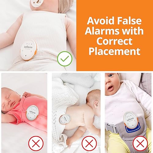 Levana Oma Sense Portable Baby Breathing Movement Monitor with Vibrations and Audible Alerts Designed to Stimulate Baby and Alert Parents - Jamouz