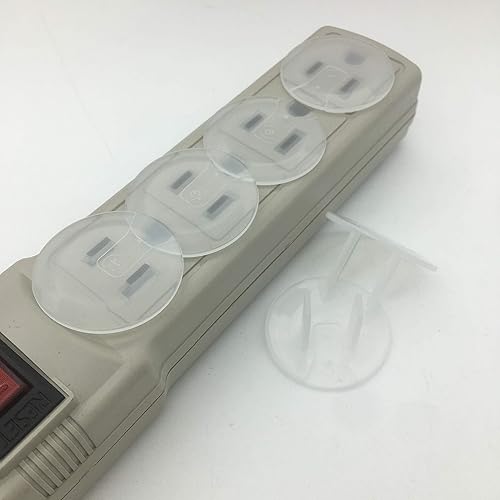 38 Pieces Clear Outlet Covers Baby Proofing - Vmaisi Electrical Safety ChildProof Plug Protector - (Clear, 38 Pack) - Jamouz