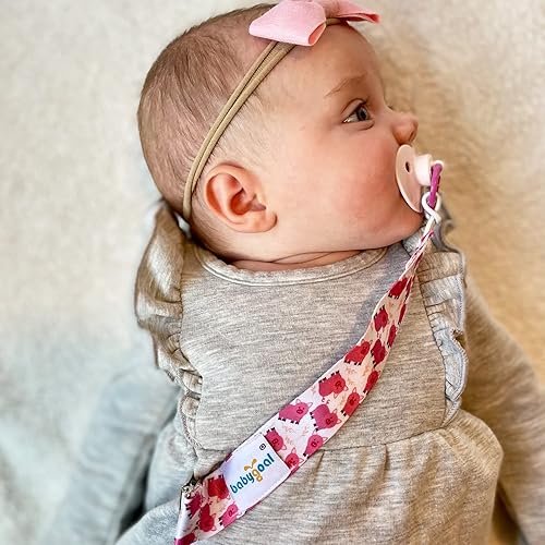 Babygoal Floral Pacifier Clips, 6 Pack Binky Paci Holder Clips and Leash for Boys and Girls Fits for Most Pacifier, Binkie Styles & Baby Teethers & Toys and Gift 6PS21 - Jamouz