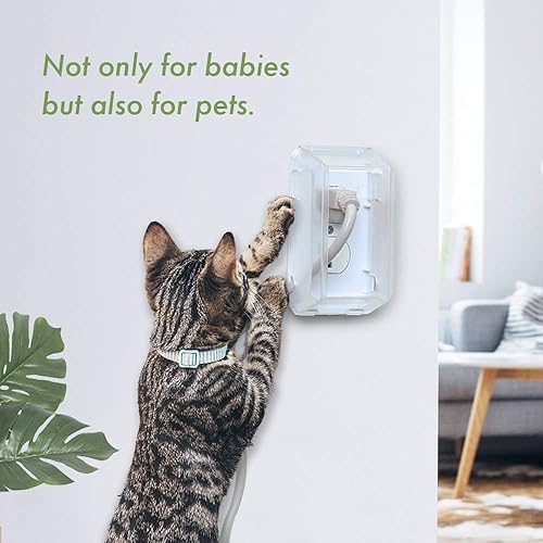 EUDEMON Baby Safety Electrical Outlet Cover Box Childproof Large Plug Cover for Babyproofing Outlets Easy to Install & Use (1 Pack,Transparent) - Jamouz