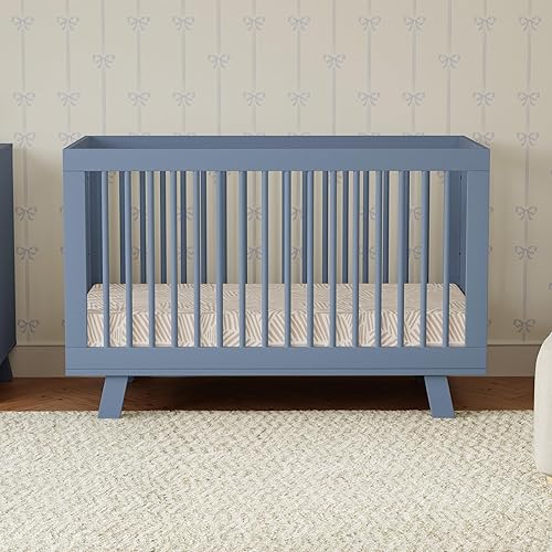 babyletto Hudson 3-in-1 Convertible Baby Crib with Toddler Bed & Daybed Conversion - Easy to Assemble - GREENGUARD Gold Certified w/ 4 Adjustable Mattress Heights - Natural - Jamouz