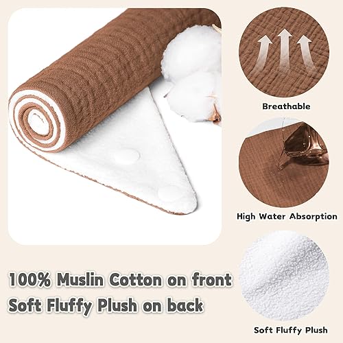 Susurration Muslin Baby Drool Bibs 6Pack Soft Triangular Adjustable Baby Bandana Bibs for Unisex Baby Girls & Boys - Jamouz