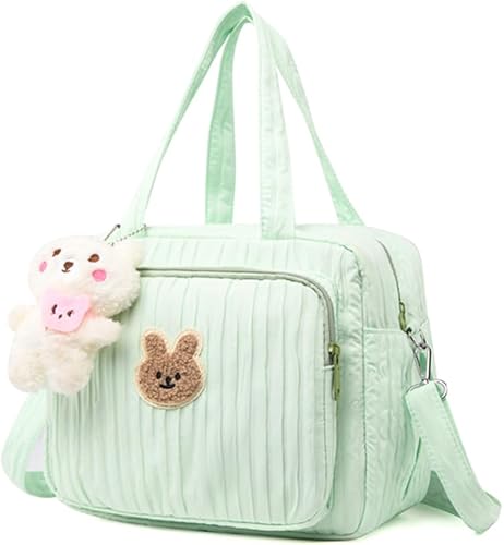 Lushandy Baby Diaper Bag Tote, Cute Mommy Nappy Crossbody Travel Tote, Multifunction Storage Bag - Jamouz