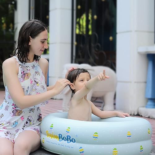 Inflatable Bathtub for Baby Travel Bathtub Seat Recommended Age 6 to 24 Months(Large) - Jamouz