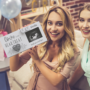 Love at First Heartbeat Sonogram Frame Countdown