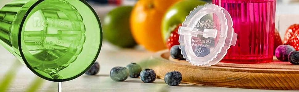 Reflo Smart Cups overlaying kitchen setting