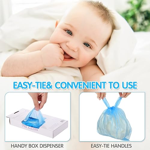 1600 Count Baby Disposable Diaper Bags Scented Diaper Sacks with Tie Handle Disposal Trash Sacks Baby Poop Waste Bag Refill(Green) - Jamouz