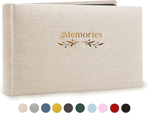 Holoary Small 4x6 Photo Album, Linen Hard Cover, Holds 50 Photos, Black Page Traditional Book Bound, Mini Brag Book Baby Album, Ideal For Wedding, Family Pictures, Gifts, Anniversary (Sky blue) - Jamouz