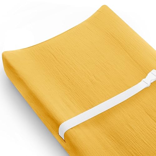 Changing Pad Cover for Baby Boy Girl 2 Pack, Muslin Changing Table Pad Covers with Boho Style, Neutral Nursery Bedding Essentials Soft and Breathable(Dusty Rose & Flower-A) - Jamouz