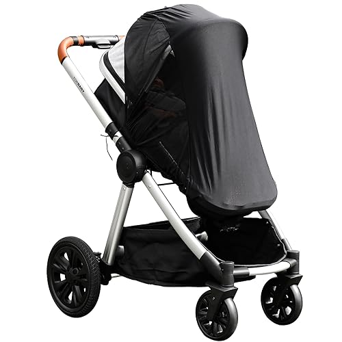 Stroller Sun Shade Cover Baby Car Seat Carrier Sunshade Pram Stroller Shade-Dark Shade Cut 96% UV Rays - Jamouz