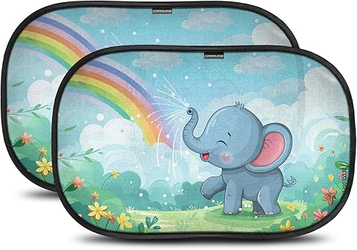 Car Window Shade for Baby with Certified UV-Protection 2 Pack - 20'x12' - Jamouz