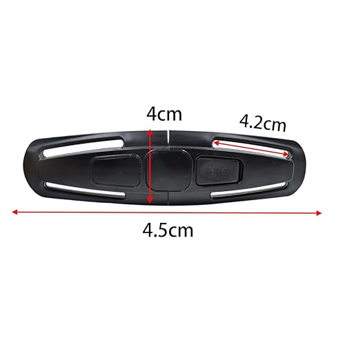 Black Universal Child Seat Chest Harness Clip and Baby Seat Safety Belt Clip Buckle Universal Replacement for Kids Trend Adjustable Guard - Jamouz