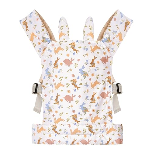 Lictin Baby Doll Carrier, Front and Back Doll Accessories Carrier for Little Girls, with Adjustable Straps for Stuffed Animal Reborn Baby Doll, Pink Unicorn - Jamouz