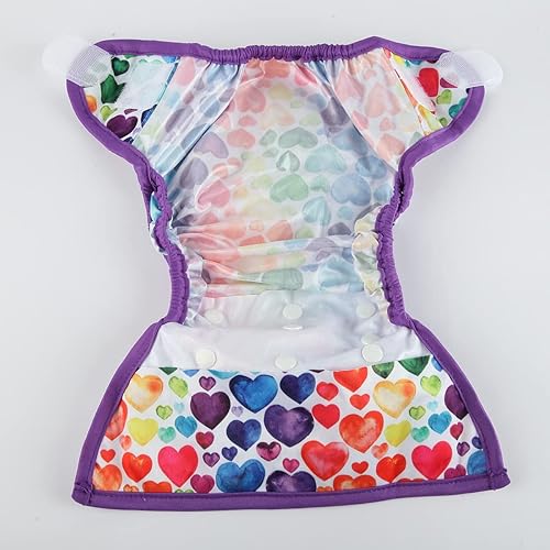 Baby Cloth Diaper Cover Nappy Hook and Loop Double Gusset 6.6lbs to 33lbs (Rabbits Wolves) - Jamouz