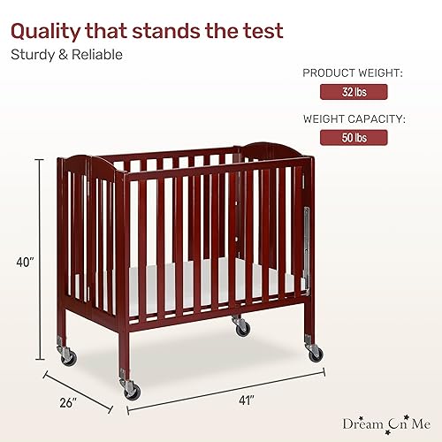 3-in-1 Folding Portable Crib, Natural, Large - Jamouz